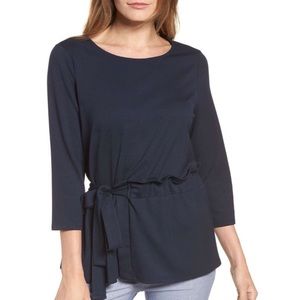 Halogen Gathered Tie Waist Top